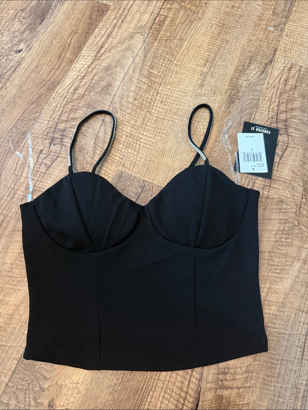 Black Bustier Cami Top